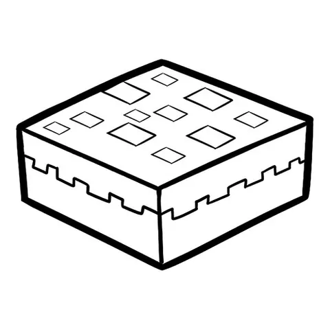Раскраска «Пирог Minecraft»