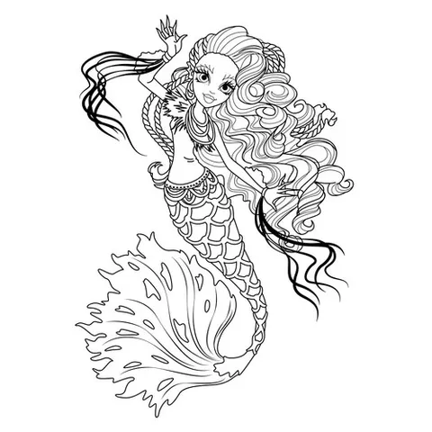 Раскраска «Сирена Фон Бу (Sirena Von Boo)»