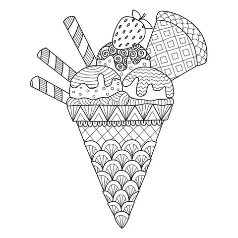 Раскраска «Мороженое»