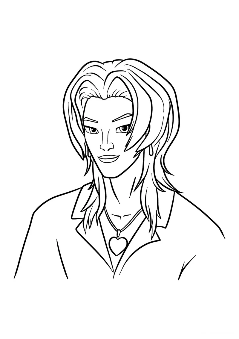 Раскраска «Романс из Саджа Бойз» — чёрно-белый контурный рисунок для печати