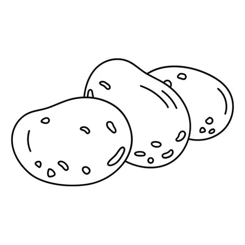 Раскраска «Картофель для малышей»