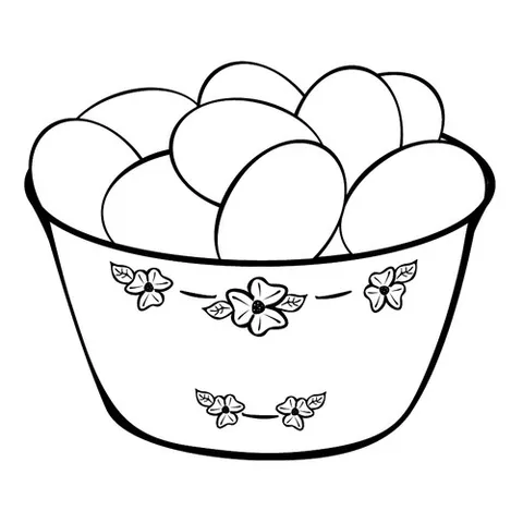 Раскраска «Миска яиц»
