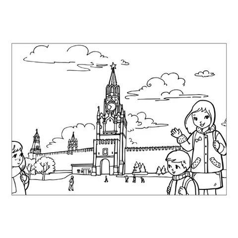 Раскраска «Кремль»