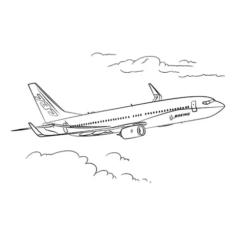 Раскраска «Боинг 737»