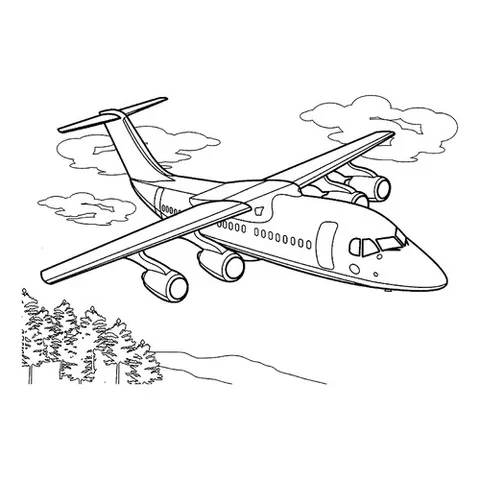Раскраска «Самолёт Avro RJ85»