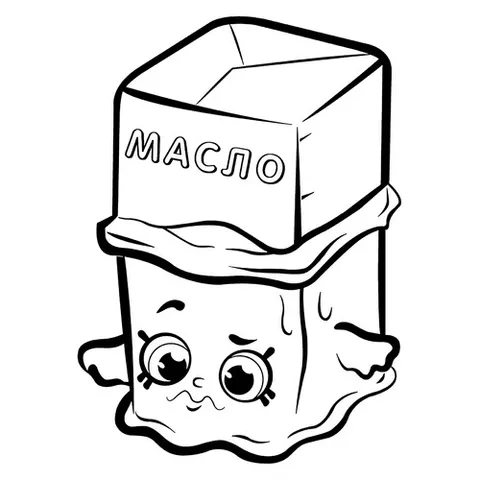 Раскраска «Шопкинс Масло»