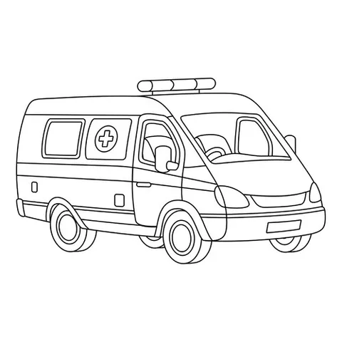 Раскраска «Машины скорой помощи»