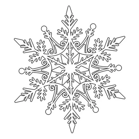 Раскраска «Снежинка Frozen»