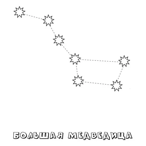 Раскраска «Созвездие Большая медведица»