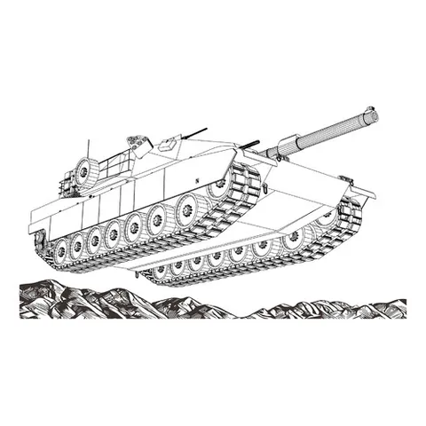 Раскраска «Боевой танк будущего»