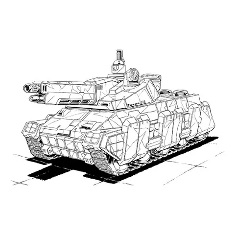 Раскраска «Космический танк»