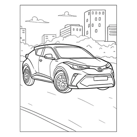 Раскраска «Тойота C-HR»