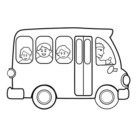 Раскраска «Школьный автобус»